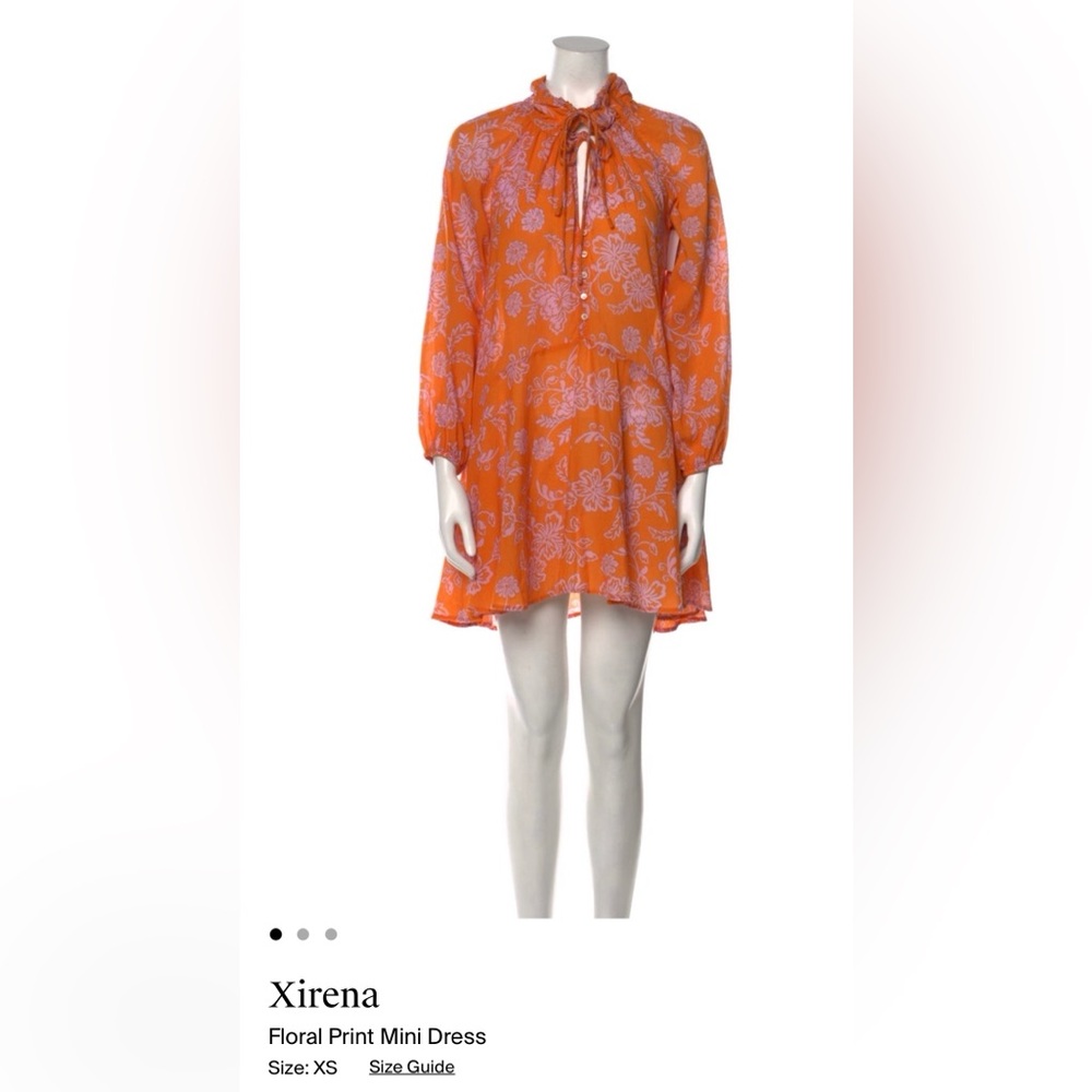 Xirena Floral Orange and Pink Dress- XS